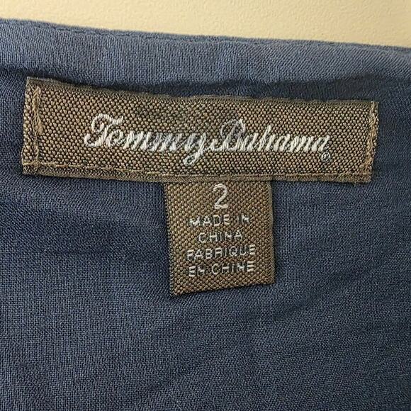 Tommy Bahama navy blue ruffled skirt - 2 - Picture 3 of 5